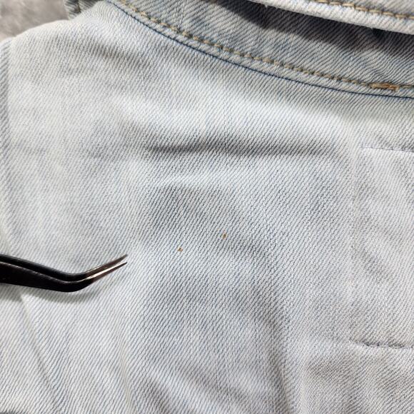 True Religion Jacket Men Denim Jacket M Blue Light Wash Jimmy Trucker Streetwear - Picture 4 of 13